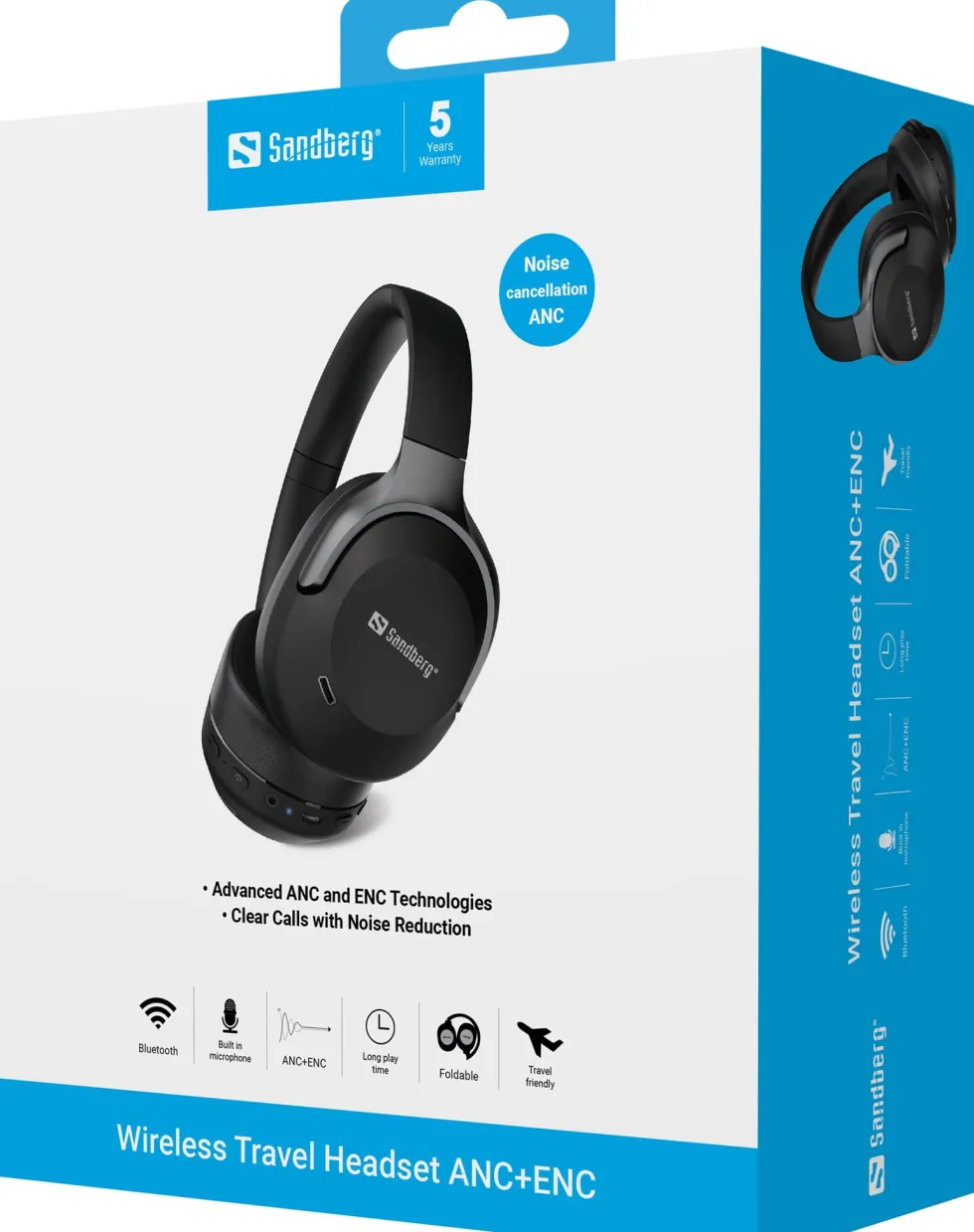 Sandberg Wireless Travel Headset ANC