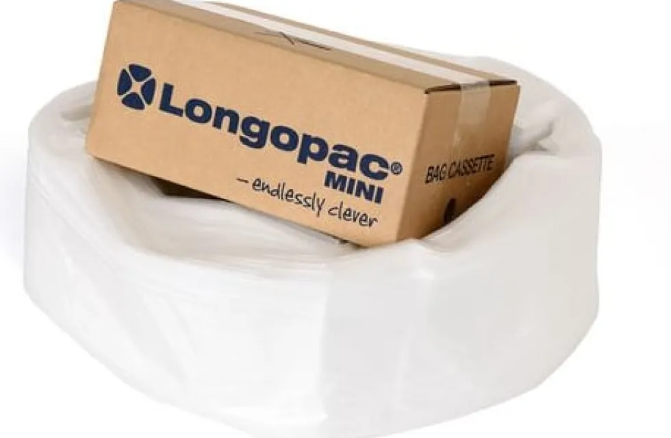Säckkassett LONGOPAC Mini Strong 45m transparent