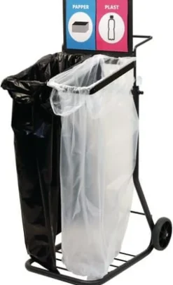 Säckvagn ACTIVA sortering 125L svart