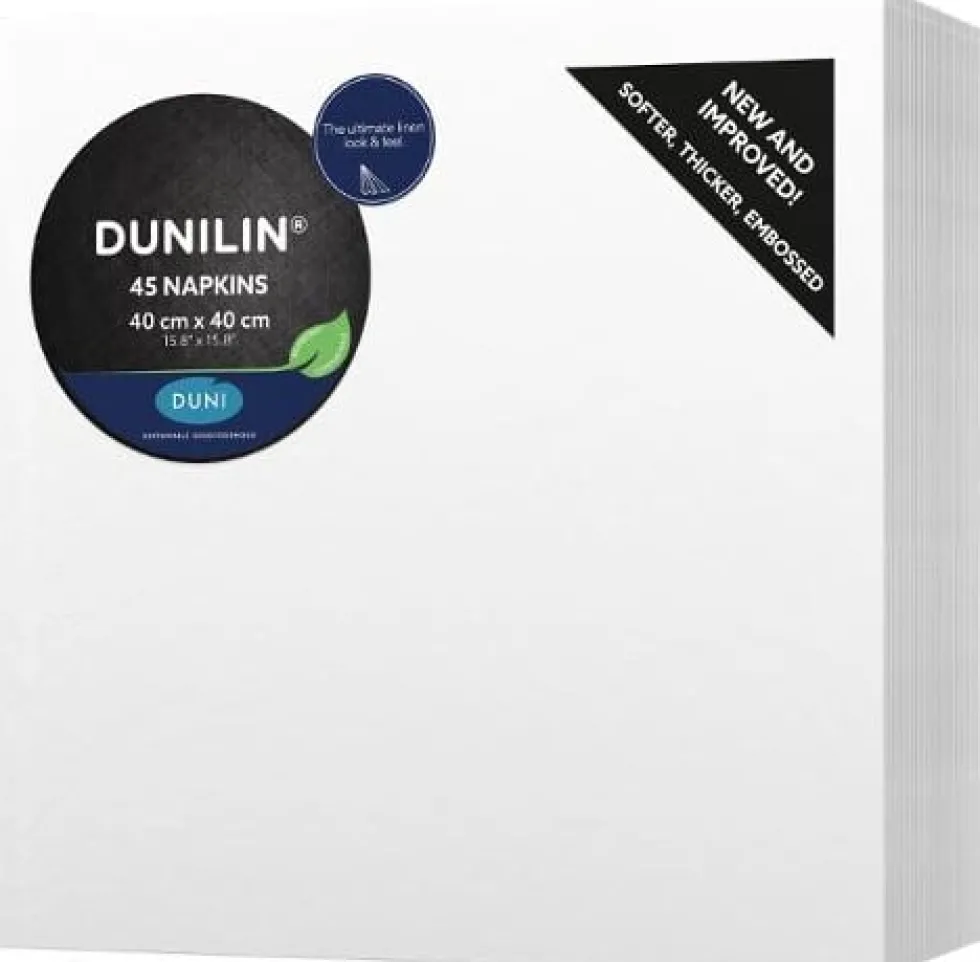 Servett Dunilin 40x40cm vit 45/fp