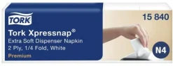 Servett för TORK dispenser Xpressnap N4, 2-lag, vit, 500/FP