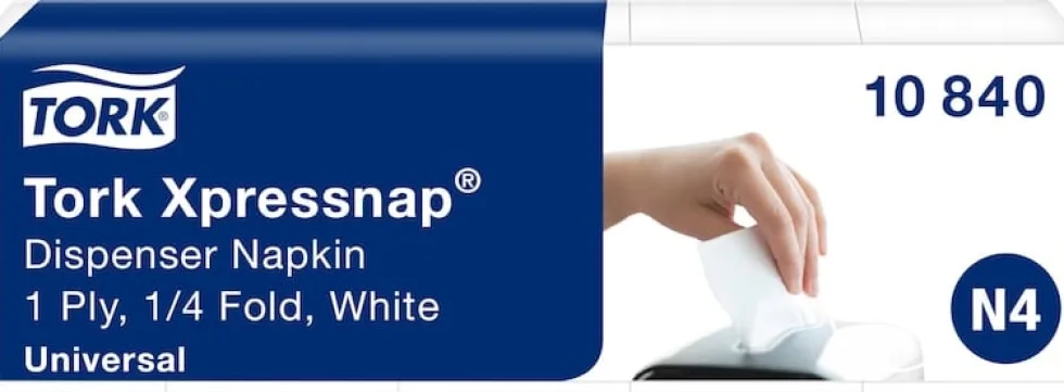 Servett för TORK Xpressnap Universal N4, vit, 1125/FP