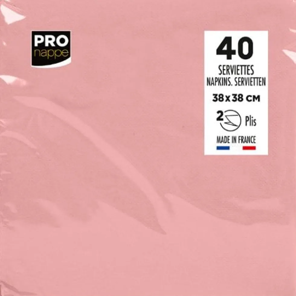 Servett PRONAPPE 38x38cm rosa 40/fp