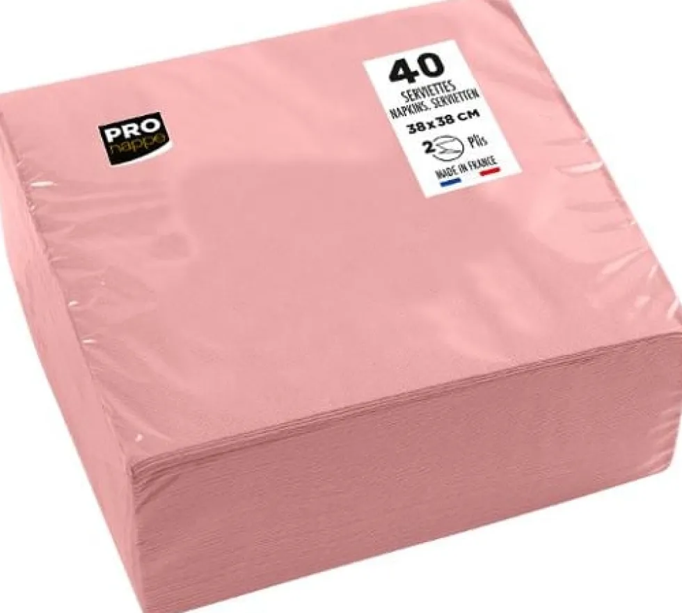 Servett PRONAPPE 38x38cm rosa 40/fp