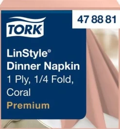 Servett TORK LinStyle Middag coral 50/fp