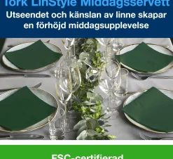 Servett TORK LinStyle Middag grön 50/fp