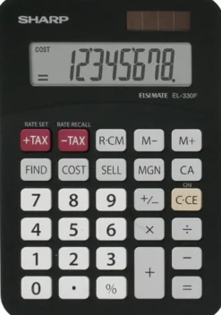 SHARP Bordsräknare EL-330FB svart