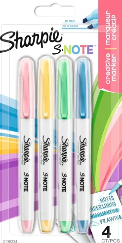 Sharpie S-Note Chisel 4-Blister, Ass.colors