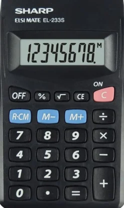 SHARP Miniräknare EL-233SBBK