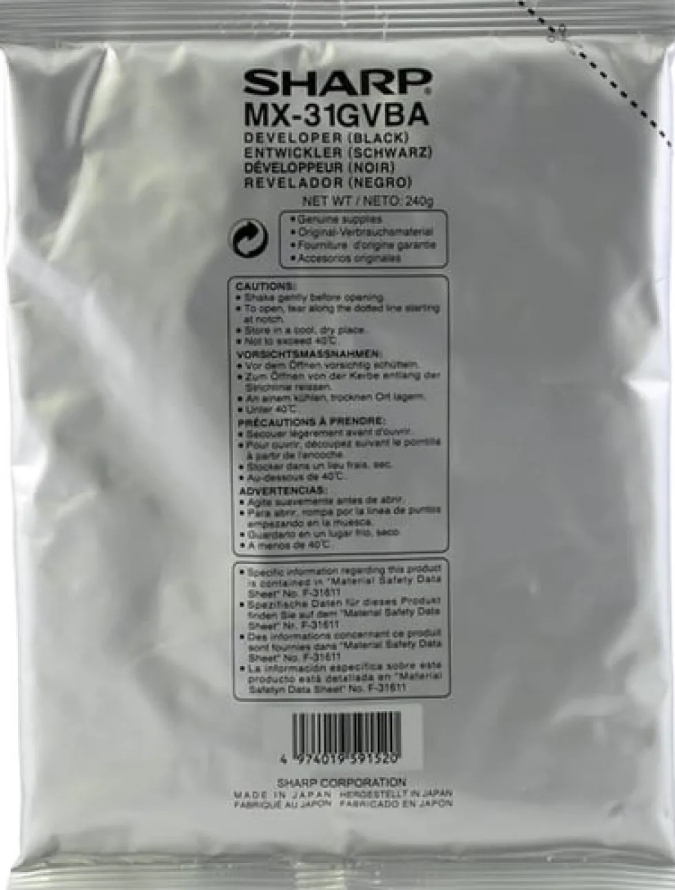 Sharp MX2600 Developer Black