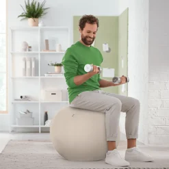 Sittboll Ergo m stopp Lgrå75cm