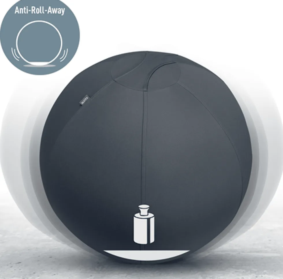 Sittboll LEITZ Ergo m stopp mö/grå 65cm