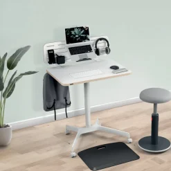 Skrivbord LEITZ Ergo Höj och Sänkbart Vit, 80 x 60 cm