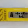 Skylt-''Ingen reklam, tack!'' silver/svart 30x100 mm blister