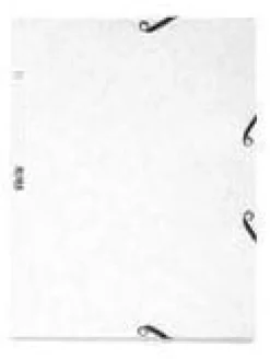 Snoddmapp EXACOMPTA FSC Presspan A4, 3-klaff, 250 ark, 400g, vit