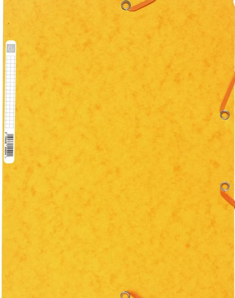 Snoddmapp EXACOMPTA FSC Presspan A4, 3-klaff, 250 ark, 400g, gul