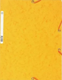 Snoddmapp EXACOMPTA FSC Presspan A4, 3-klaff, 250 ark, 400g, gul