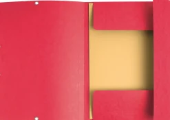 Snoddmapp EXACOMPTA FSC Presspan A4, 3-klaff, 250 ark, 400g, röd