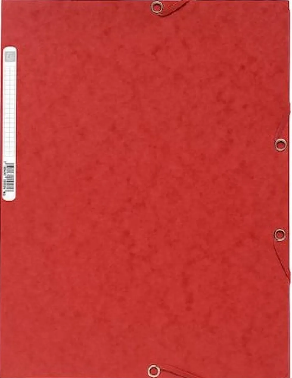 Snoddmapp EXACOMPTA FSC Presspan A4, 3-klaff, 250 ark, 400g, röd