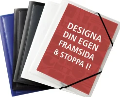 Snoddmapp PP Ficka A4 3-kl blå