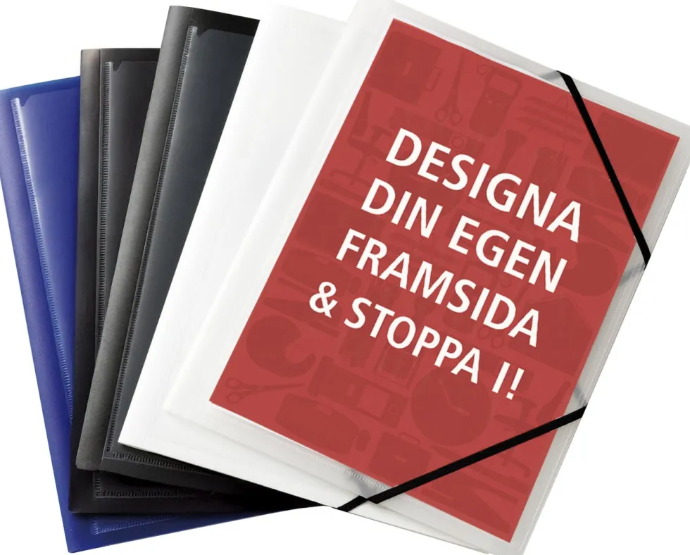 Snoddmapp PP Ficka A4 3-kl blå