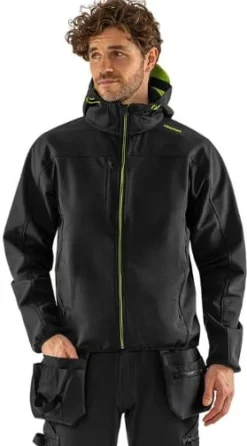 Softshelljacka FRISTADS 4655 sv/gul XXS