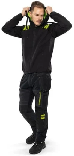 Softshelljacka huva FRISTADS 7461 sv 2XL