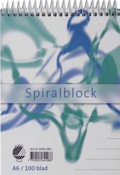Spiralblock A6, linjerat, 60g, 10st