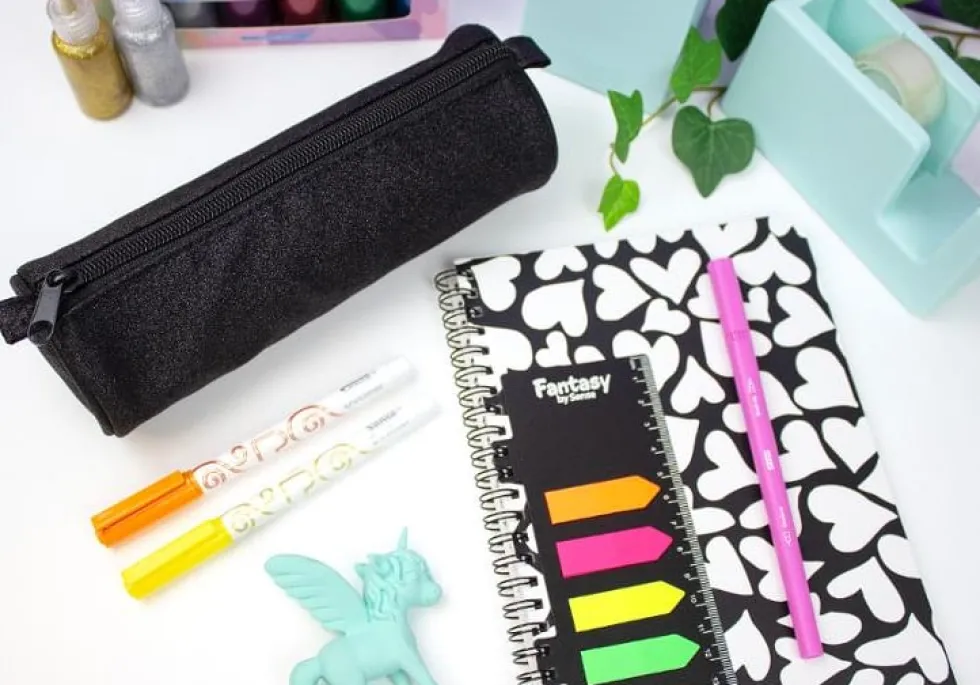 Spiralblock A5 Linjerat Hjärtan med notisar och linjal