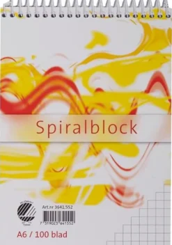 Spiralblock A6, rutat, 60g, 10st
