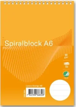 Spiralblock FORMAT A6 60g 100bl linj
