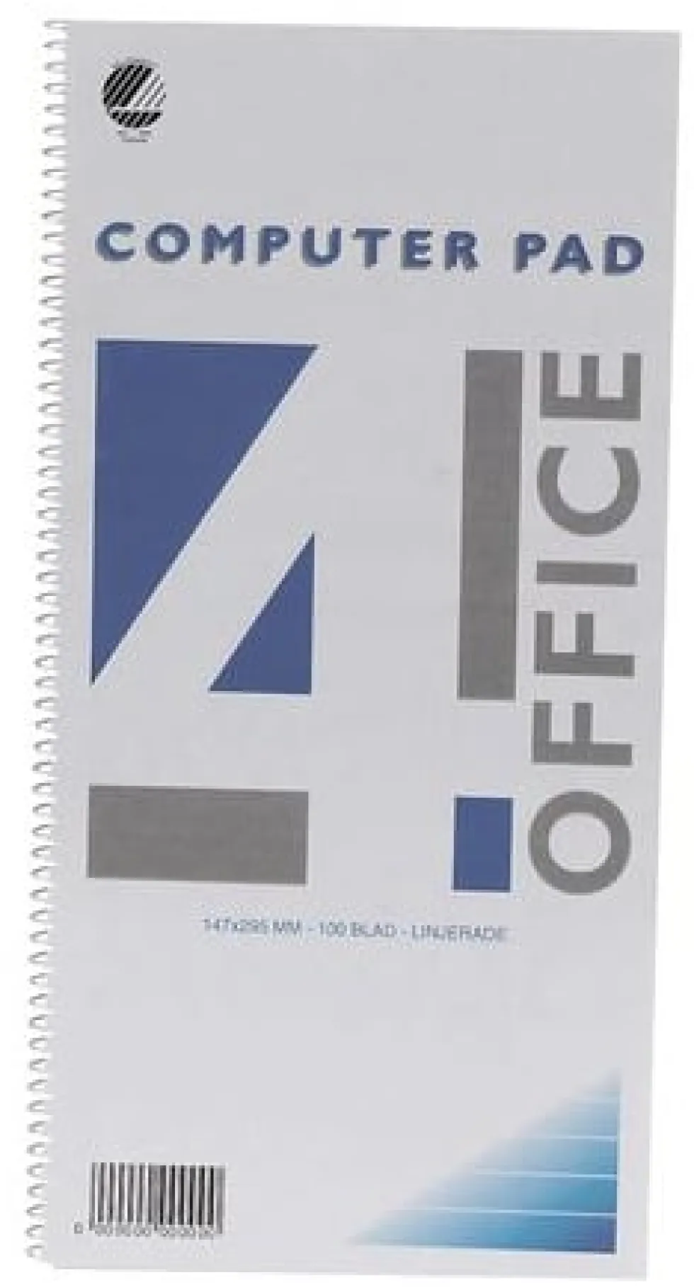 Spiralblock 4-Office, 147x297mm, linjerat, 5st