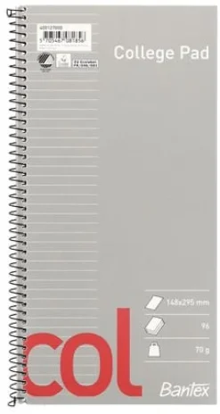 Spiralkladd 96 blad 148x295mm linjerat