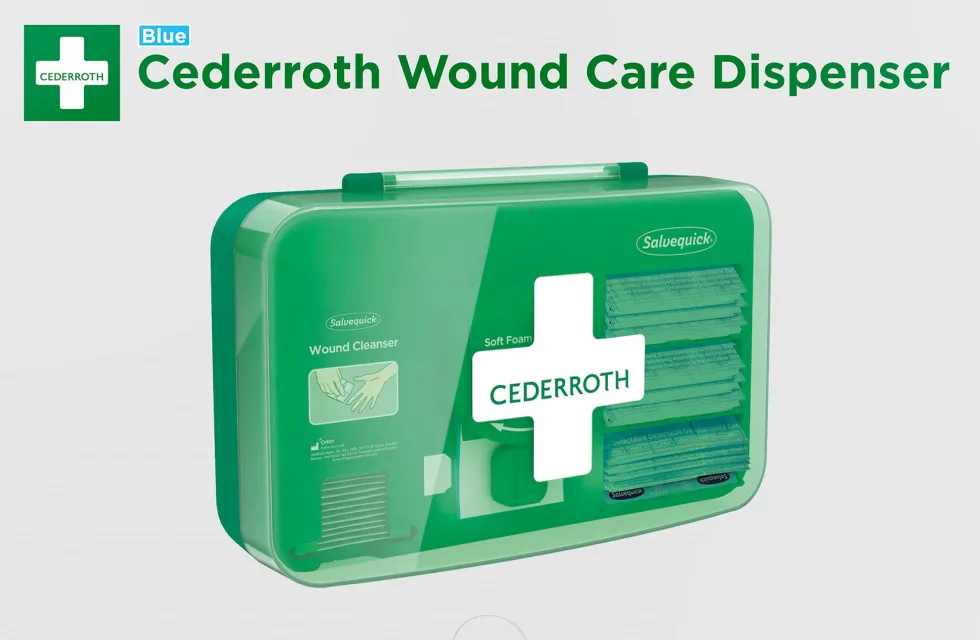 Sårvårdsautomat CEDERROTH Wound Care (blå)