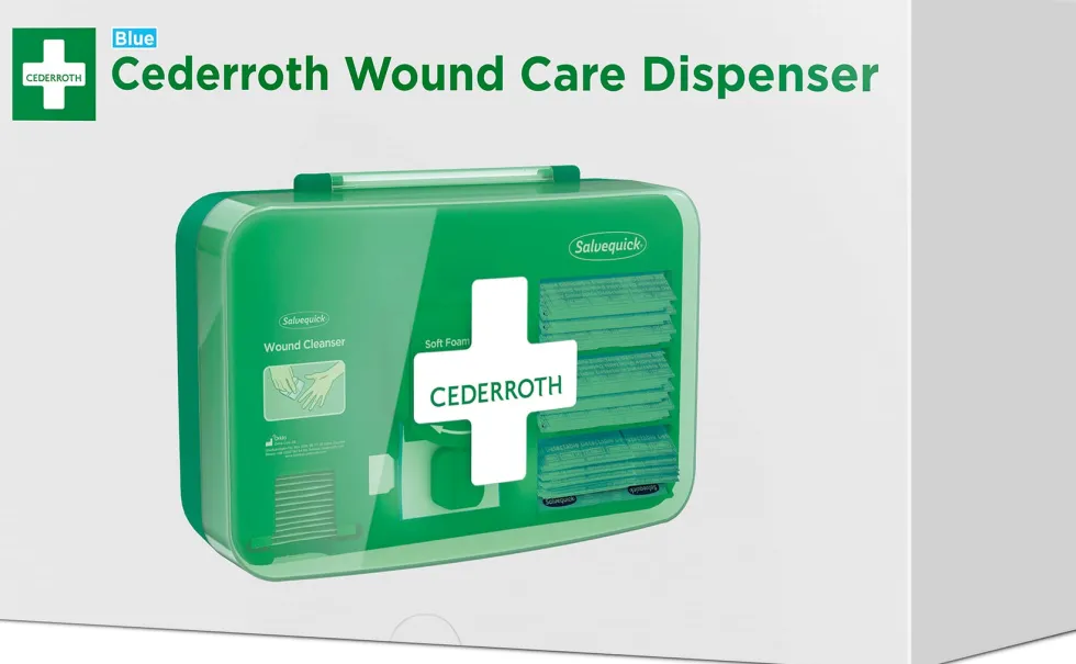 Sårvårdsautomat CEDERROTH Wound Care (blå)