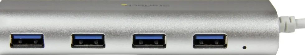 Startech Bärbar USB 3.0-hubb med 4 portar och inbyggd kabel