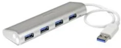 Startech Bärbar USB 3.0-hubb med 4 portar och inbyggd kabel