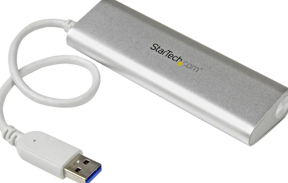 Startech Bärbar USB 3.0-hubb med 4 portar och inbyggd kabel