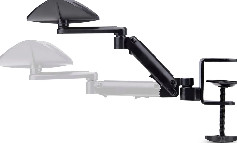 StarTech.com Adjustable Arm Rest For Desk, Clamp-On Install/No