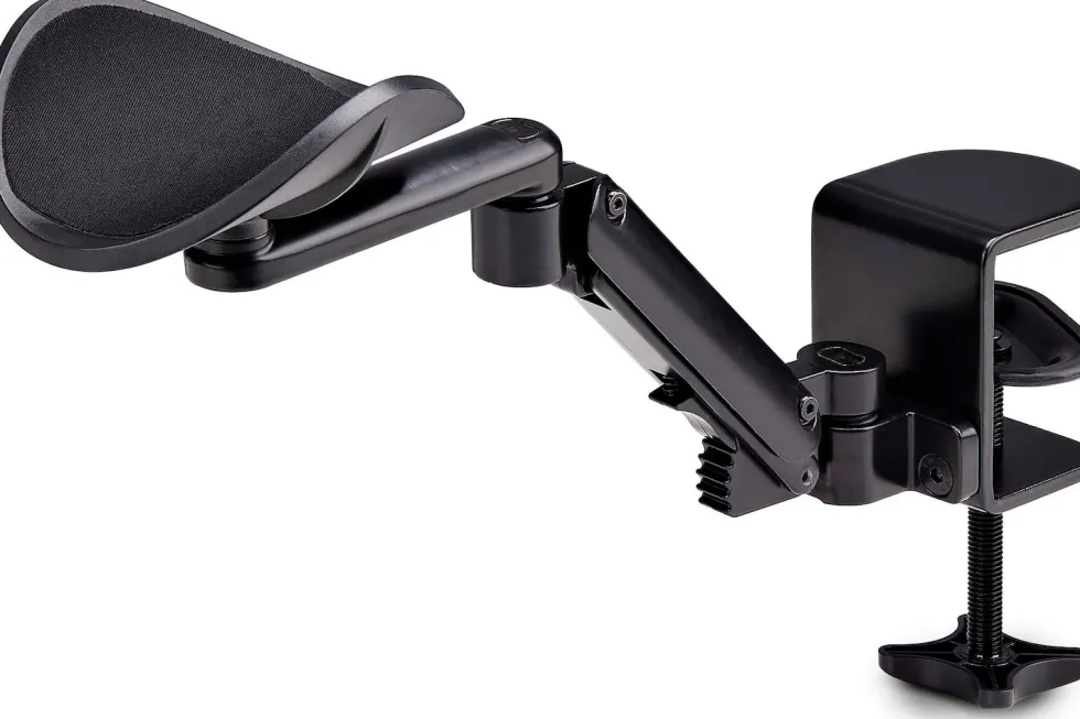 StarTech.com Adjustable Arm Rest For Desk, Clamp-On Install/No