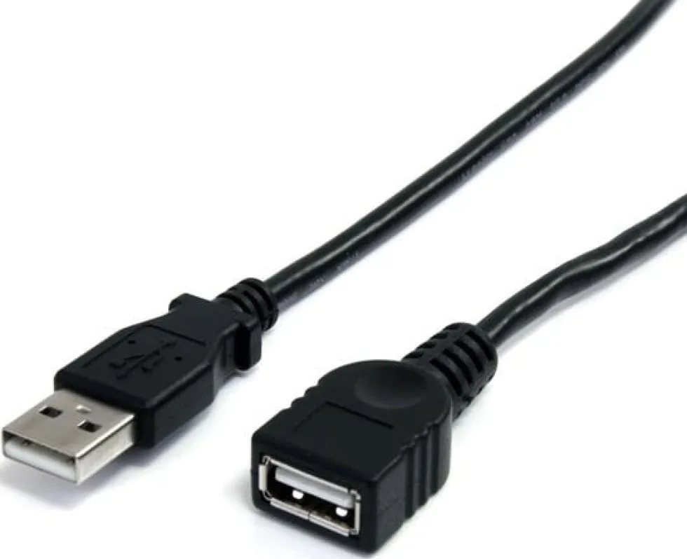 StarTech.com 91 cm svart USB 2.0-förlängningskabel A till A 