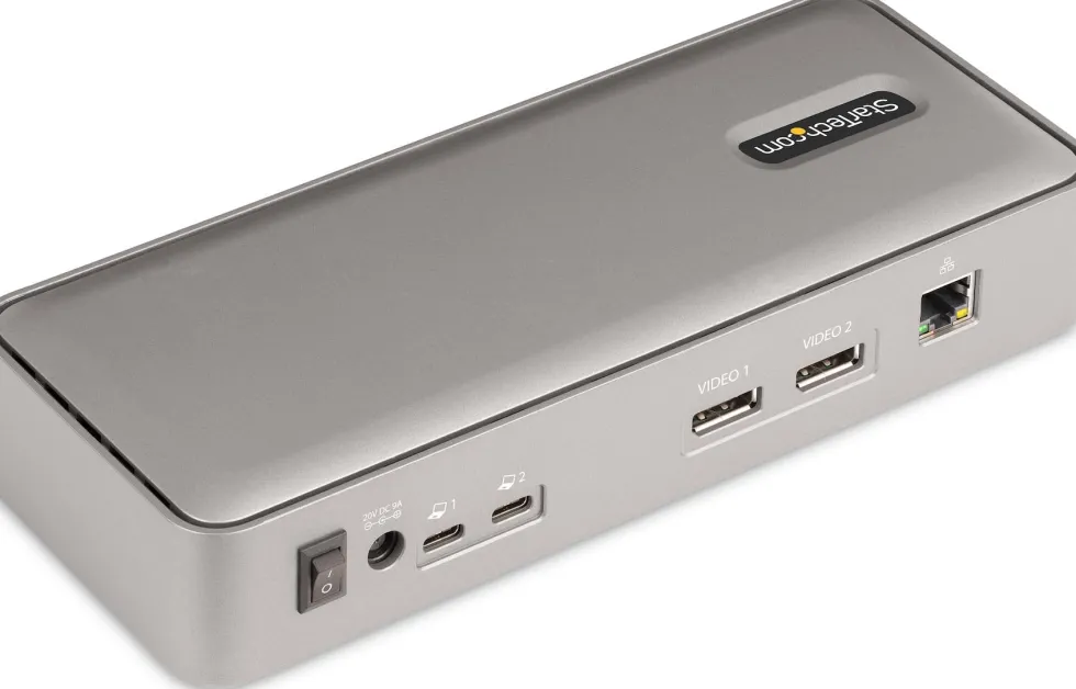StarTech.com Dual-Laptop USB-C KVM Docking Station, Dual Monitor