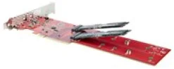 StarTech.com Dual M.2 PCIe SSD Adapter Card, x8 / x16 Dual NVMe