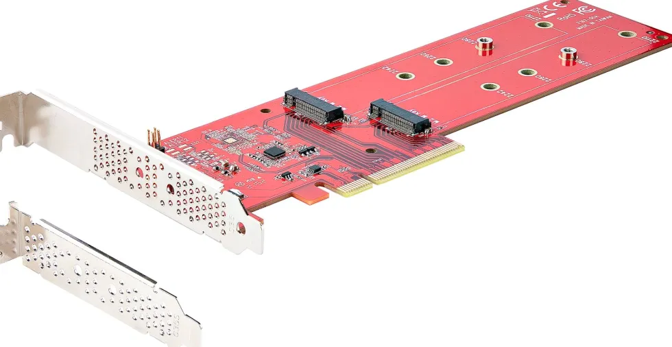 StarTech.com Dual M.2 PCIe SSD Adapter Card, x8 / x16 Dual NVMe