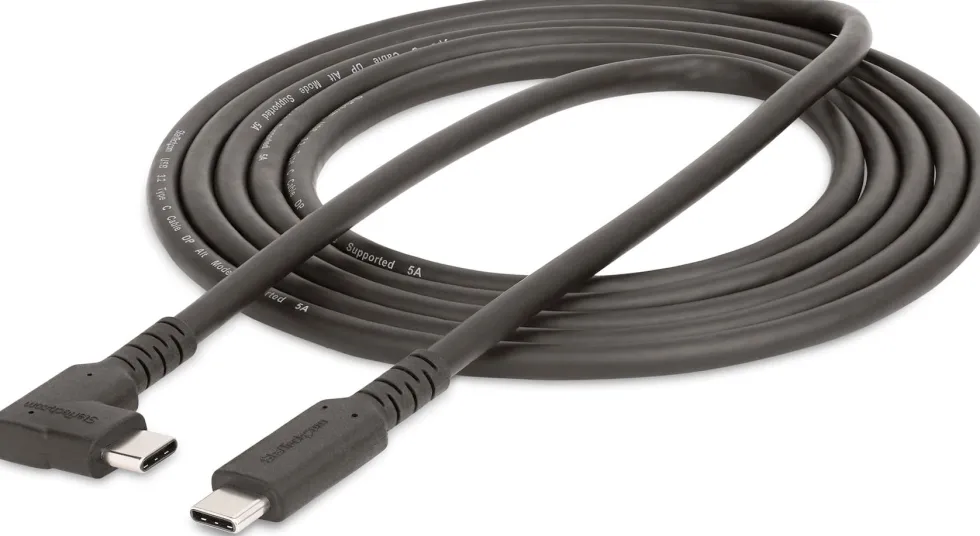 StarTech.com 6ft (2m) Rugged Right Angle USB-C Cable, USB 3.2