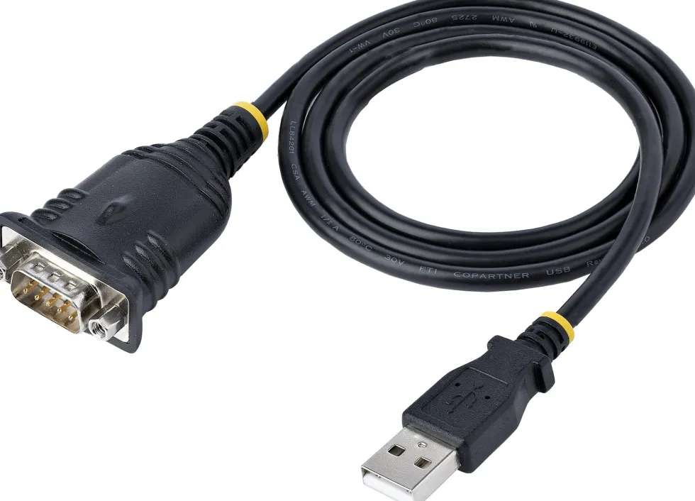 StarTech.com 3ft (1m) USB to Serial Cable, DB9 Male RS232 to USB