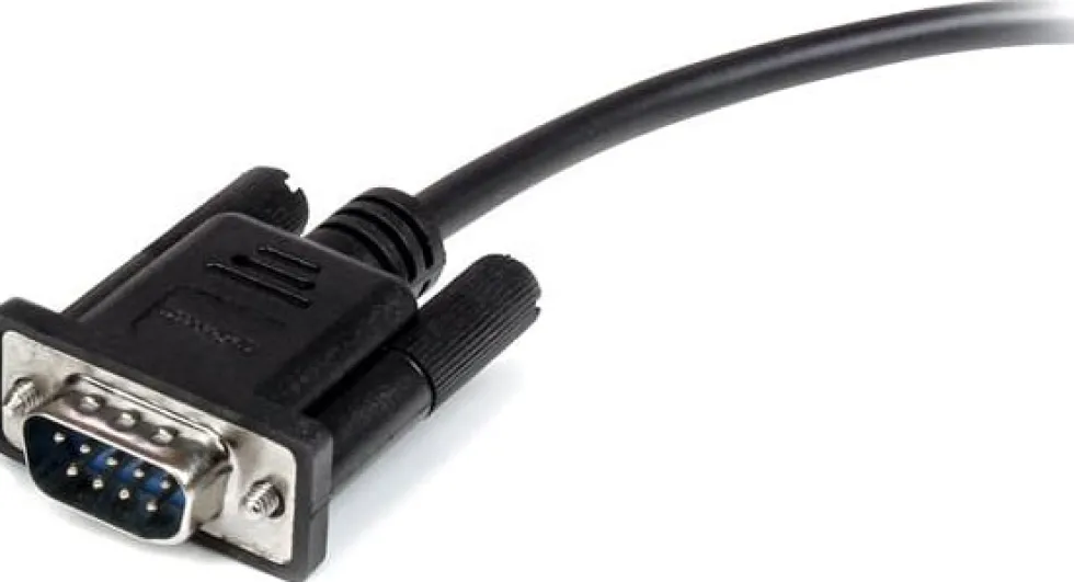 StarTech.com 1m Black Straight Through DB9 RS232 Serial Cable