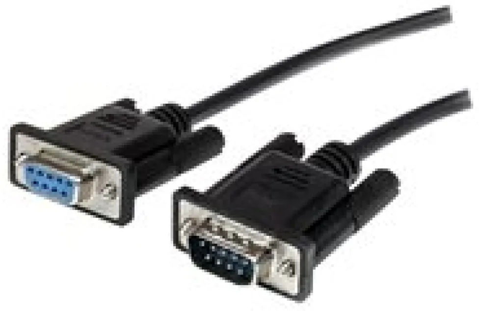 StarTech.com 1m Black Straight Through DB9 RS232 Serial Cable