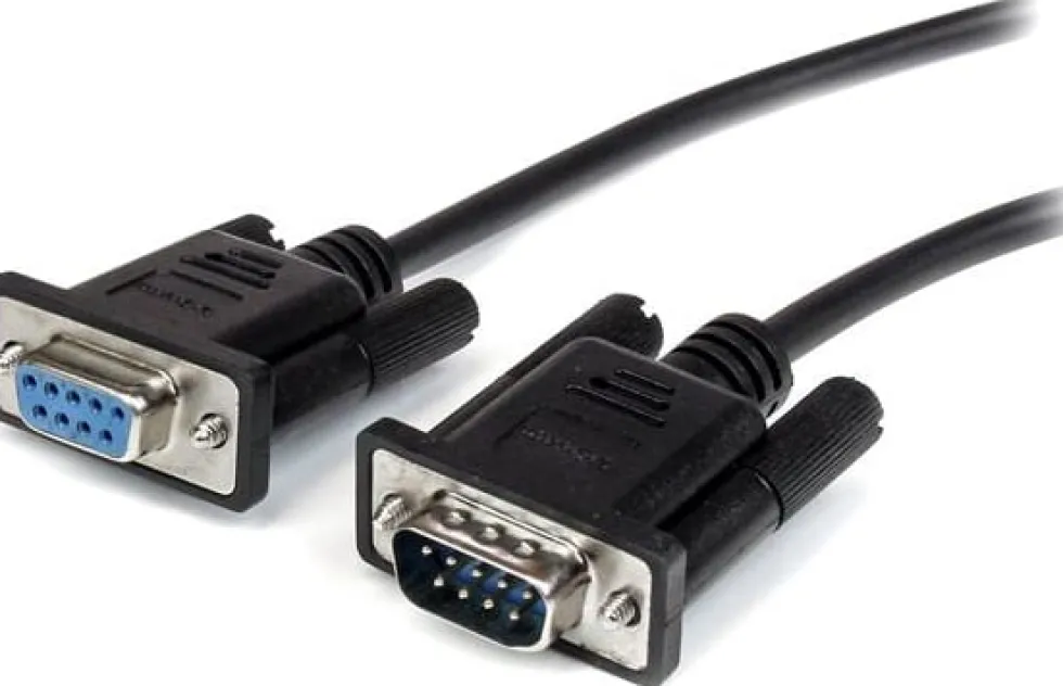 StarTech.com 1m Black Straight Through DB9 RS232 Serial Cable