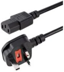 StarTech.com 3 m brittisk nätsladd för datorer, 18AWG, BS 1363